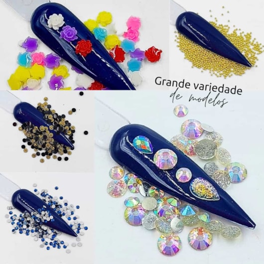 Kit pedrarias para unhas com 16.000 peças para unhas