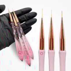 Kit pincéis Ponta ultra fina 0, 00 e 000 Helen Color Kit pincéis Ponta ultra fina 0, 00 e 000 Helen Color