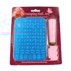 Kit Placa De Metal, Carimbo E Raspador Para Unhas Kit Placa De Metal, Carimbo E Raspador Para Unhas