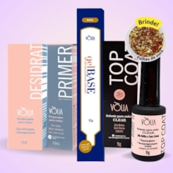 Kit Volia Preparadores para esmaltação blindagem ou alongamento 4 Itens Kit Volia Preparadores para esmaltação blindagem ou alongamento 4 Itens