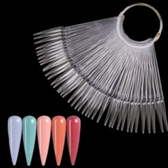 Leque Mostruário De Esmalte Transparente Stiletto Leque Mostruário De Esmalte Transparente Stiletto