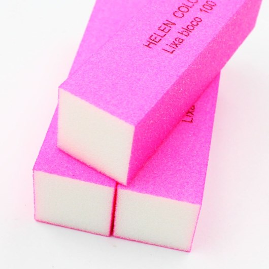 Lixa Bloco Pink 100 para Alongamento Helen Color - Imagem principal - a87f7e13-15bb-4ae1-bf02-a4845716c23e