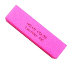 Lixa Bloco Pink 100 para Alongamento Helen Color Lixa Bloco Pink 100 para Alongamento Helen Color