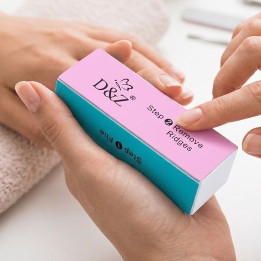 Lixa Bloco Polidora Unhas Naturais 4 Passos para unhas