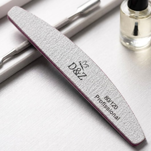 Lixa Boomerang 80/120 Lavável D&Z para unhas