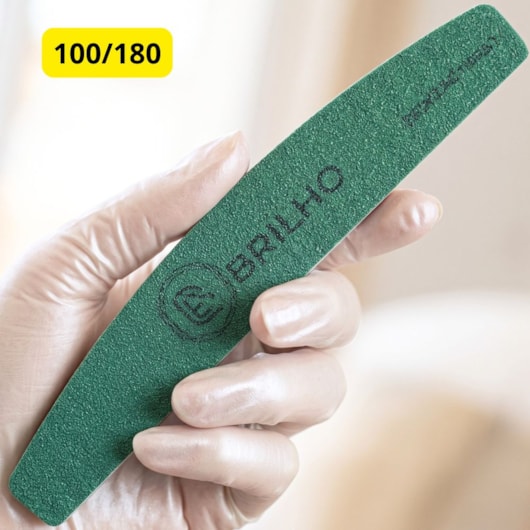 Lixa Boomerang Green Brilho 100/180 para unhas