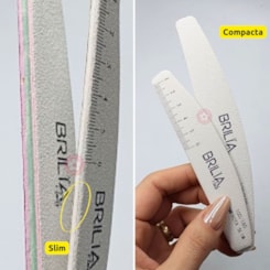 Lixa Compacta Slim Régua 100/180 Brilia Nails Lixa Compacta Slim Régua 100/180 Brilia Nails