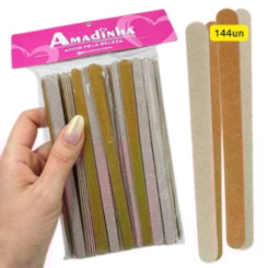 Lixa descartável de Unha 16cm Parda com 144 Unidades Amadinha Lixa descartável de Unha 16cm Parda com 144 Unidades Amadinha