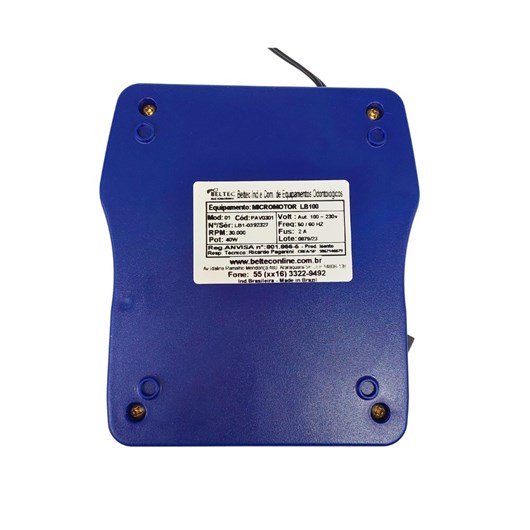 Lixa Elétrica Motor Beltec LB100 Profissional para Unhas Azul/Cinza - Imagem principal - 9475e715-ccbf-4734-b882-db38356e2005