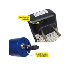 Lixa Elétrica Motor Beltec LB50 Profissional para Unhas Azul Lixa Elétrica Motor Beltec LB50 Profissional para Unhas Azul