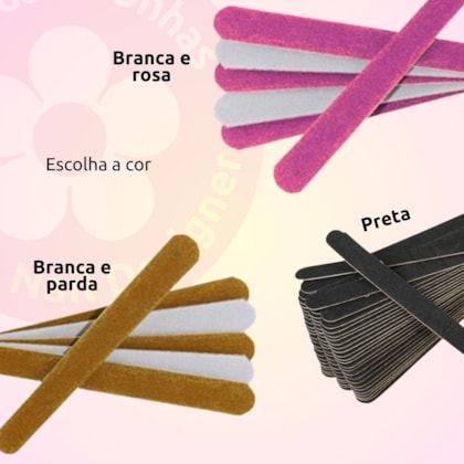 Lixa para manicure com 72un 8cm Amadinha