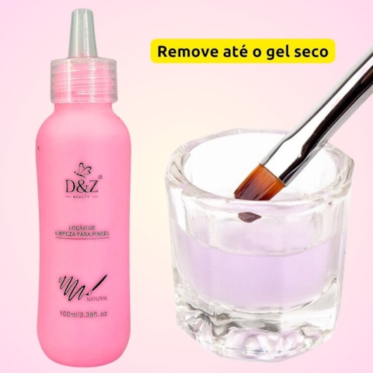 Loção para limpeza de pincel D&Z 100ml para unhas