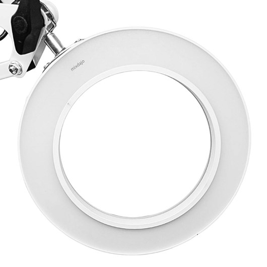 Luminária articulada de mesa branca com lupa - Imagem principal - 65945b31-3f15-4bcc-beb3-401663f73f70