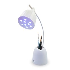 Luminária Articulada UV/LED com suporte para pincel