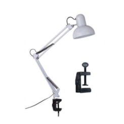 Luminaria Branca Articulada De Mesa Com Gancho Luminaria Branca Articulada De Mesa Com Gancho