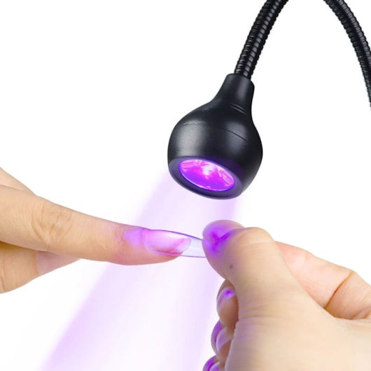 Luminária UV/LED Articulada Com Clip pré-cura 3 Cores para unhas