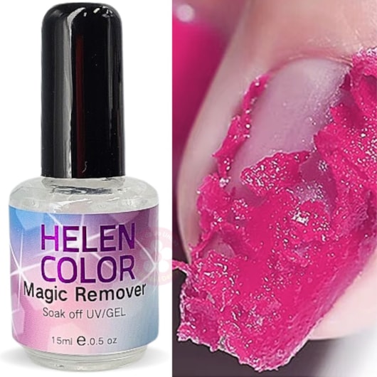 Magic Remover Helen Color 15ml Esmalte Em Gel para unhas