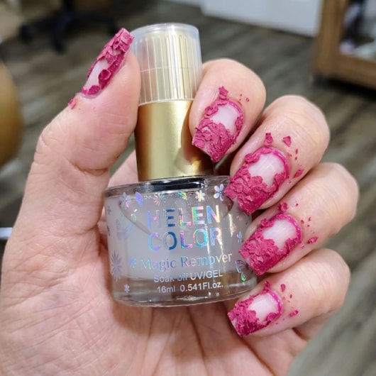 Magic Remover Helen Color 15ml Esmalte Em Gel para unhas