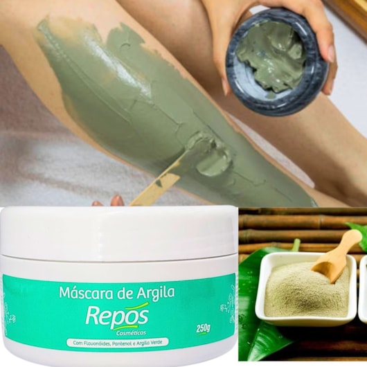 Máscara de Argila para pés e pernas cansados Detox Repos 250g para unhas