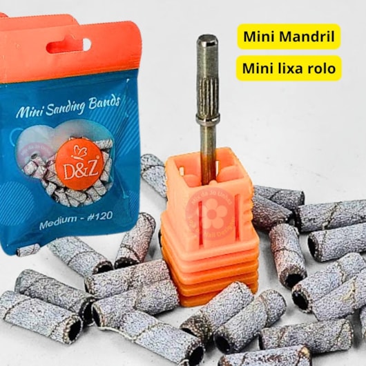 Mini Mandril ou Mini Lixa descartável D&Z 50un para unhas