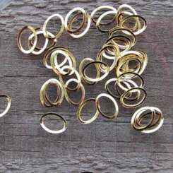 Mini Oval Vazado 3 x 5mm 50 Peças Metal Mini Oval Vazado 3 x 5mm 50 Peças Metal