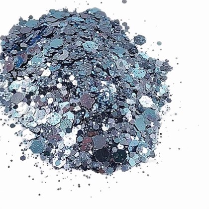 Mix de glitter Azul cristal Luxo Mix da Jo Hexa 1,5g