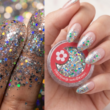 Mix de Glitter Cor: Prateado Holográfico 17