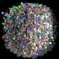 Mix de Glitter Cor: Prateado Holográfico 17