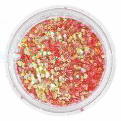 Mix de Glitter Cor: Vermelho Bebê AB 65 Mix de Glitter Cor: Vermelho Bebê AB 65