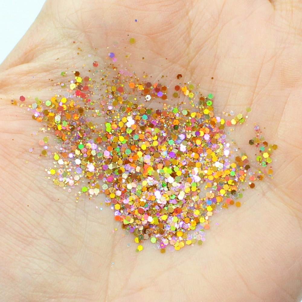 Mix de Glitter Fino e Flocado 6 Cores D&Z | Mix da Jo