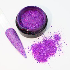 Mix de Glitter Refletivo Dark Pink Holográfico 2g Mix da Jo Mix de Glitter Refletivo Dark Pink Holográfico 2g Mix da Jo