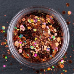 Mix de Glitter ultra holográfico caramelo Cobre 1g