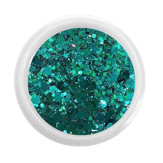 Mix de glitter Verde esmeralda Luxo Mix da Jo Hexa 1,5g para unhas