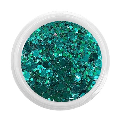 Mix de glitter Verde esmeralda Luxo Mix da Jo Hexa 1,5g
