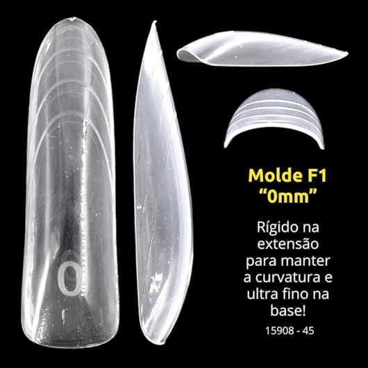 Molde F1 0mm Long almond 45 para unhas