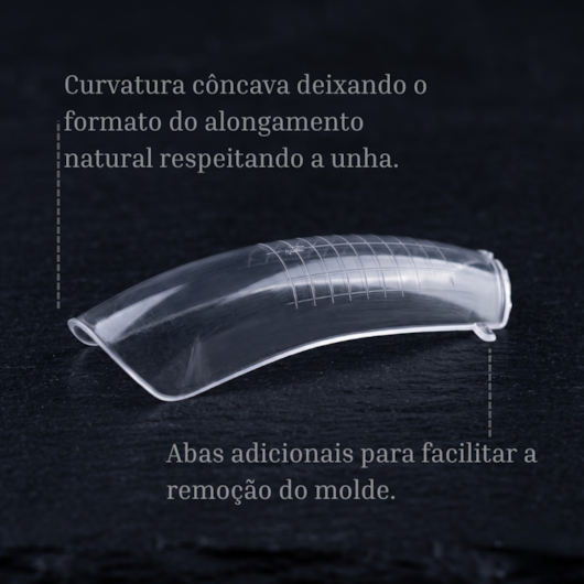 Molde F1 Côncavo D&Z Curvatura Natural - Caixa com 100 Unidades para unhas