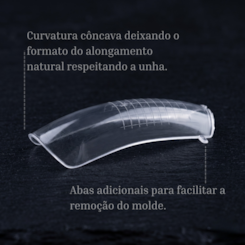 Molde F1 Côncavo D&Z Curvatura Natural - Caixa com 100 Unidades Molde F1 Côncavo D&Z Curvatura Natural - Caixa com 100 Unidades