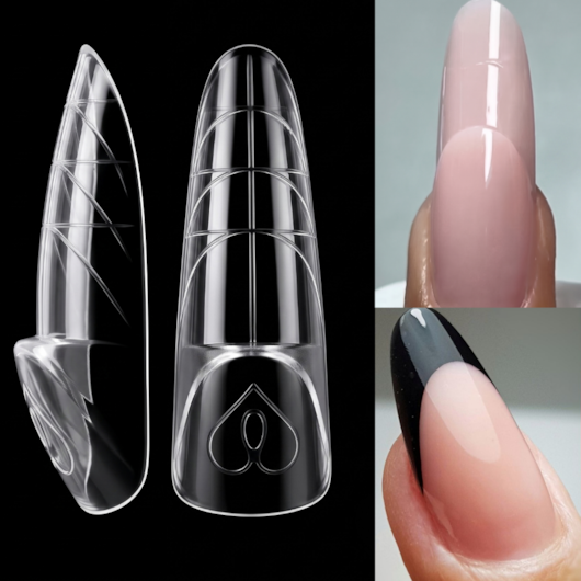 Molde F1 para francesinha reversa Almond 15 Tamanhos 150 peças para unhas