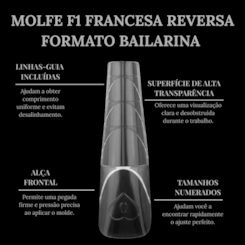 Molde F1 para francesinha reversa Bailarina 15 Tamanhos 150 peças