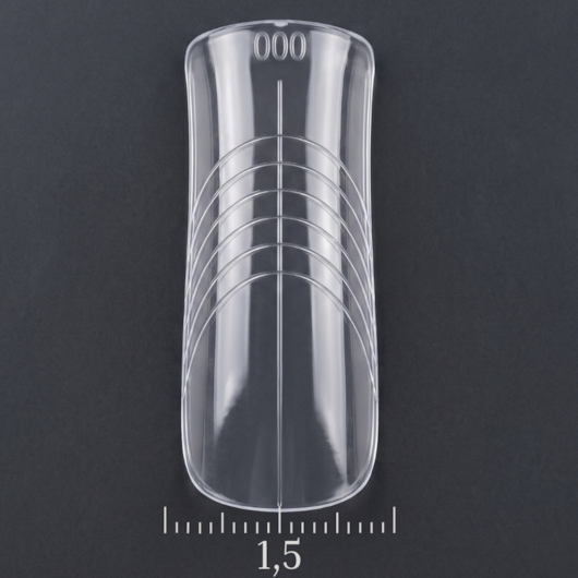Molde F1 Quadrado Natural Extra Largo 000mm YU-54 para unhas