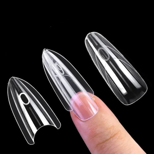 Molde F1 Sanduiche D&Z Almond 240un 15 tamanhos 136 para unhas