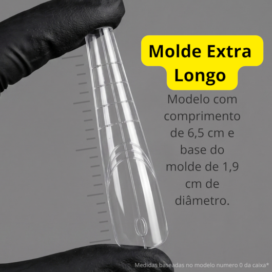 Molde F1 Sanduíche Extra Longo Bailarina Quadrada Real Love (70 Pares) para unhas