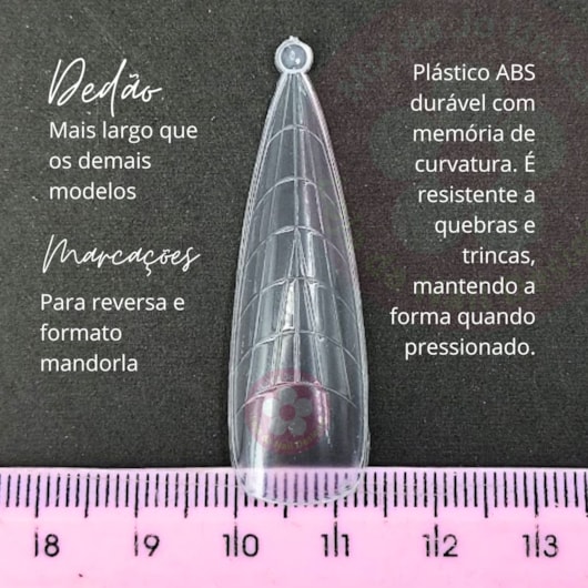 Molde F1 Stiletto Mandorla D&Z 120un 4150 para unhas