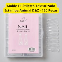 Molde F1 Stiletto Texturizado Estampa Animal D&Z - 120 Peças 8021 Molde F1 Stiletto Texturizado Estampa Animal D&Z - 120 Peças 8021
