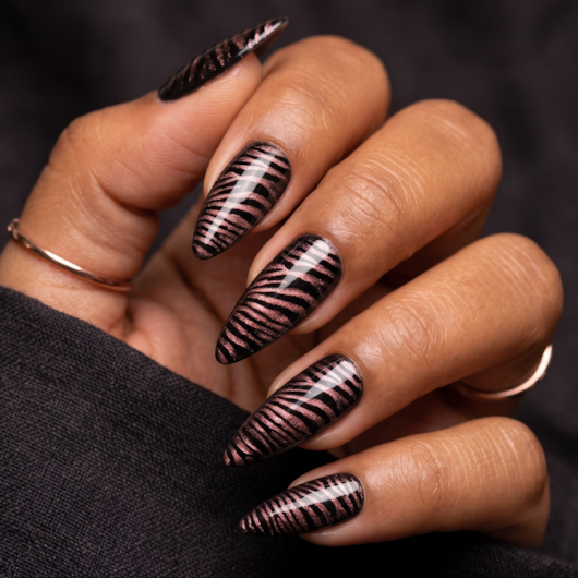 Molde F1 Stiletto Texturizado Estampa Animal D&Z - 120 Peças 8021 para unhas