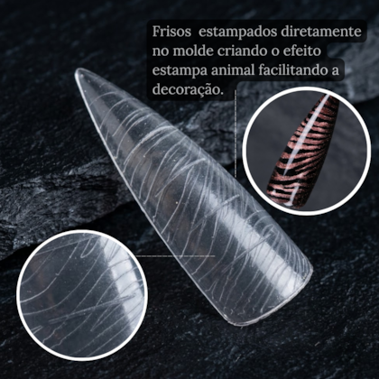 Molde F1 Stiletto Texturizado Estampa Animal D&Z - 120 Peças 8021