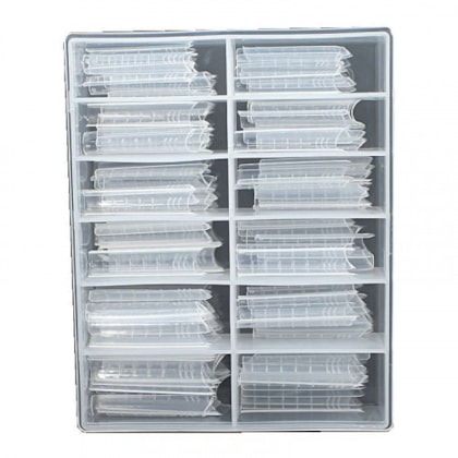Molde Russo Curvatura C 120un Transparente Para Acrílico e Polygel