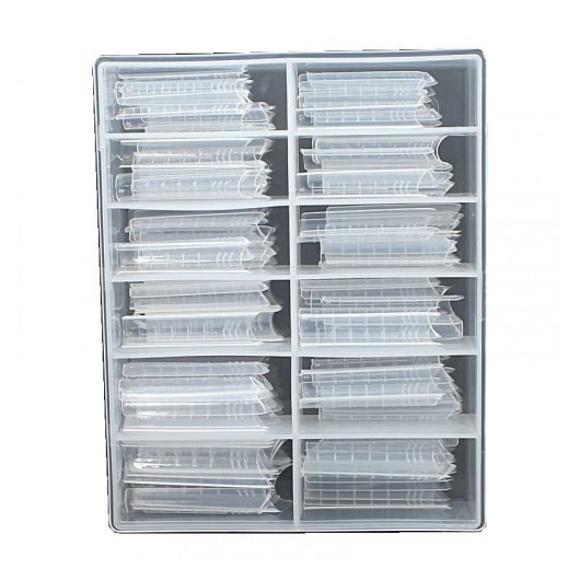 Molde Russo Curvatura C 120un Transparente Para Acrílico e Polygel para unhas