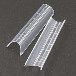 Molde Russo Curvatura C 120un Transparente Para Acrílico e Polygel