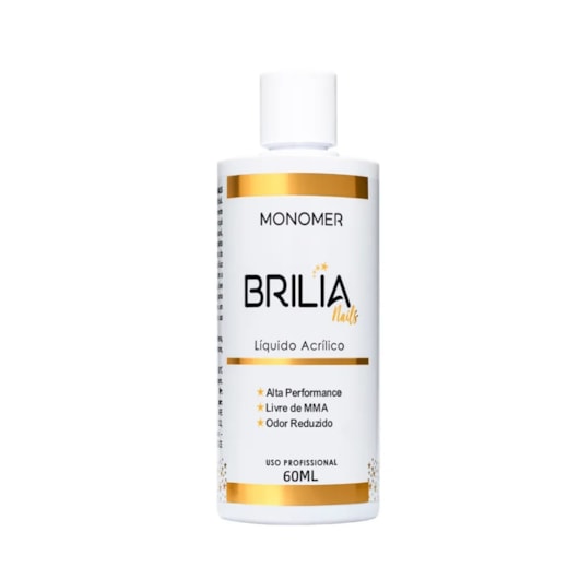 Monomer Acrílico líquido para unhas de acrílico e polygel Brilia 60ml para unhas